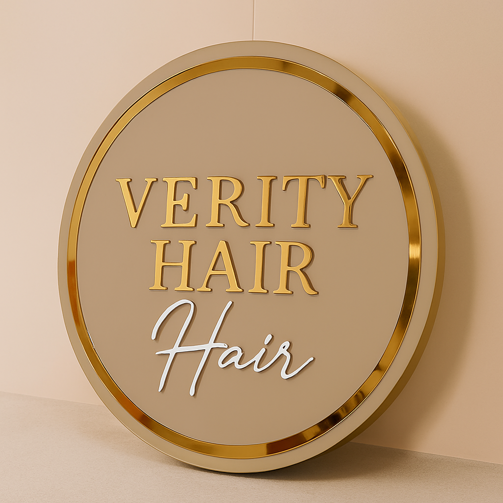 Custom round business logo sign – Please send us a request on the Bespoke Order Form for a quote.