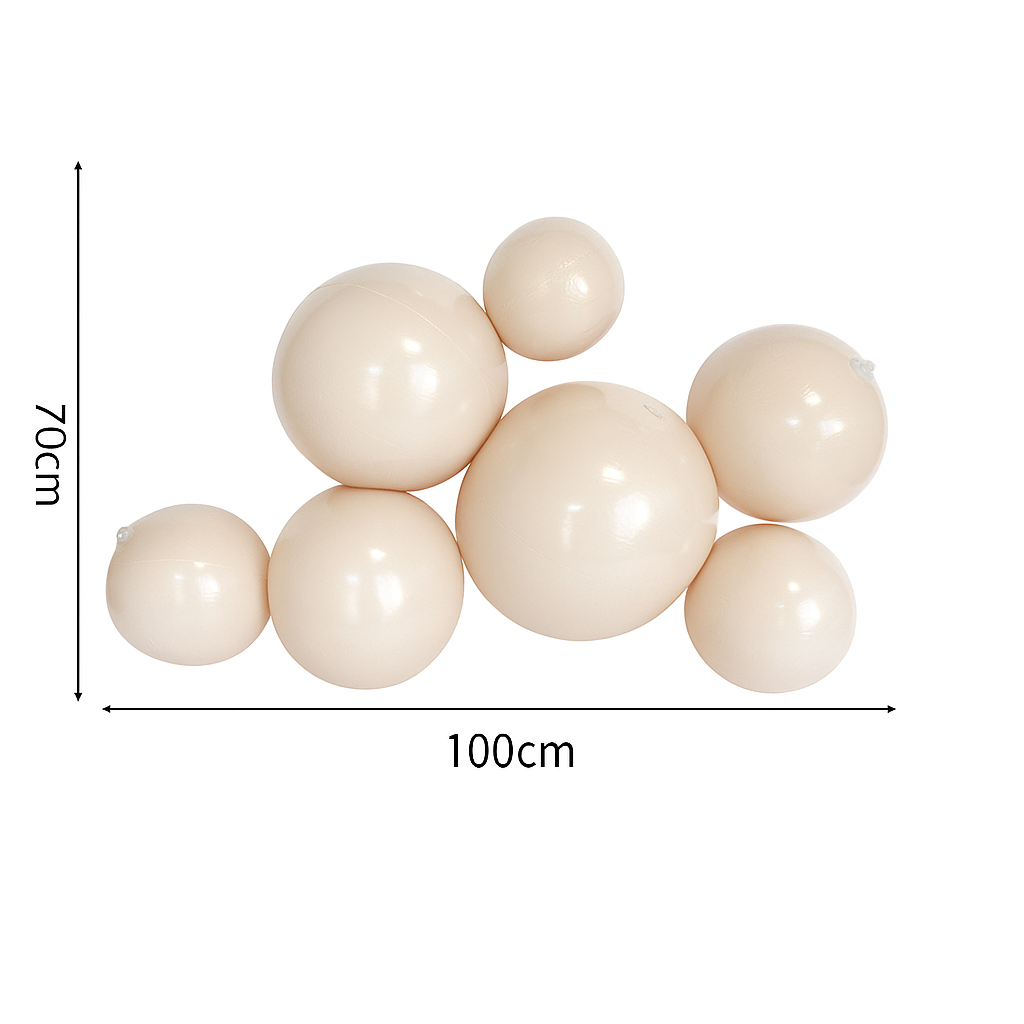 Reusable Pastel Pink 7-Cluster Balloon Garland