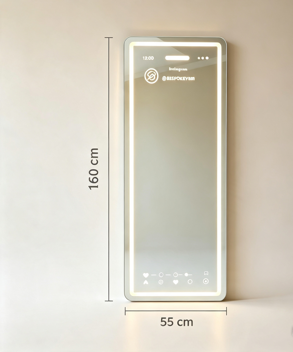 LIMITED EDITION - Full Length Custom Engraved Social Media | Instagram Mirror