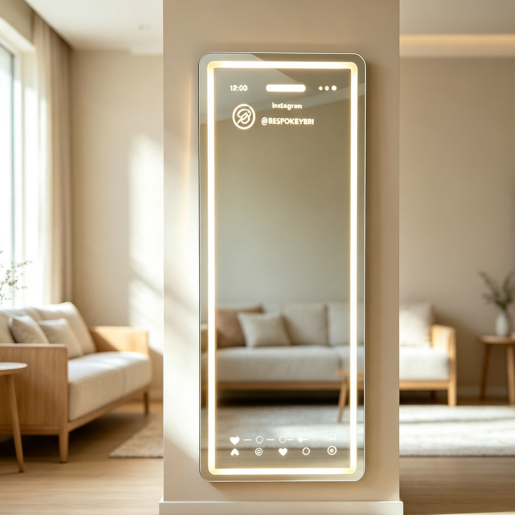 LIMITED EDITION - Full Length Custom Engraved Social Media | Instagram Mirror