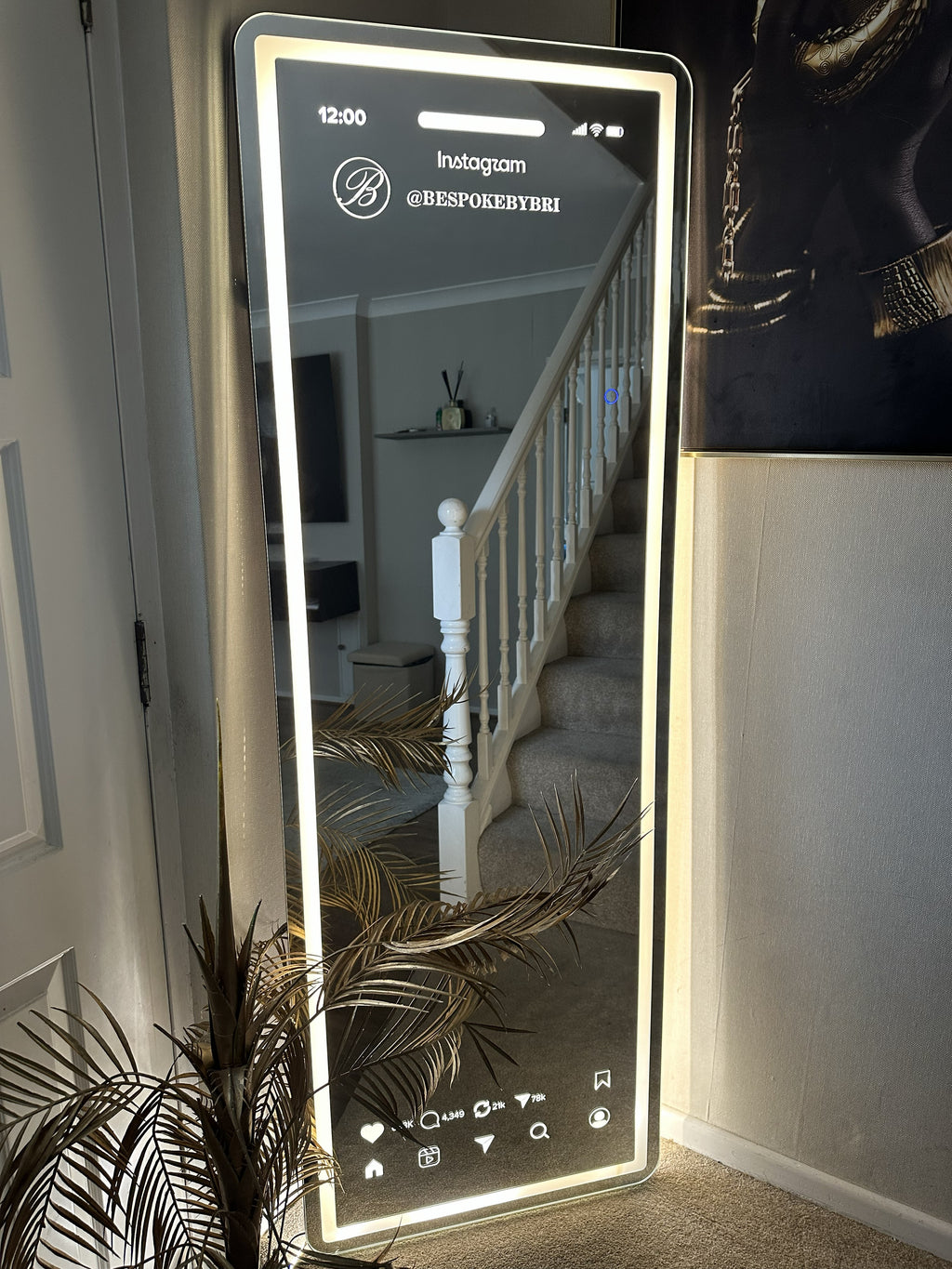 LIMITED EDITION - Full Length Custom Engraved Social Media | Instagram Mirror