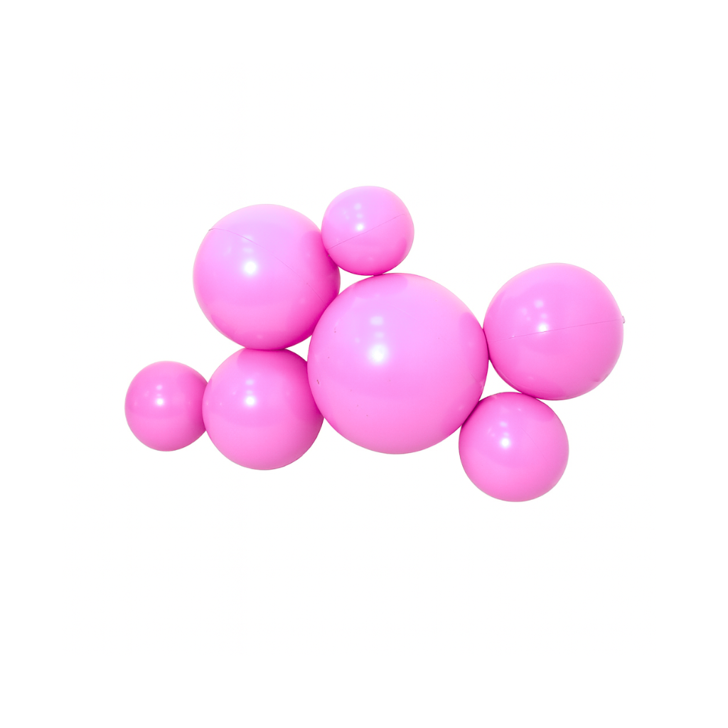 New! Reusable Hot Pink 7-Cluster Balloon Garland