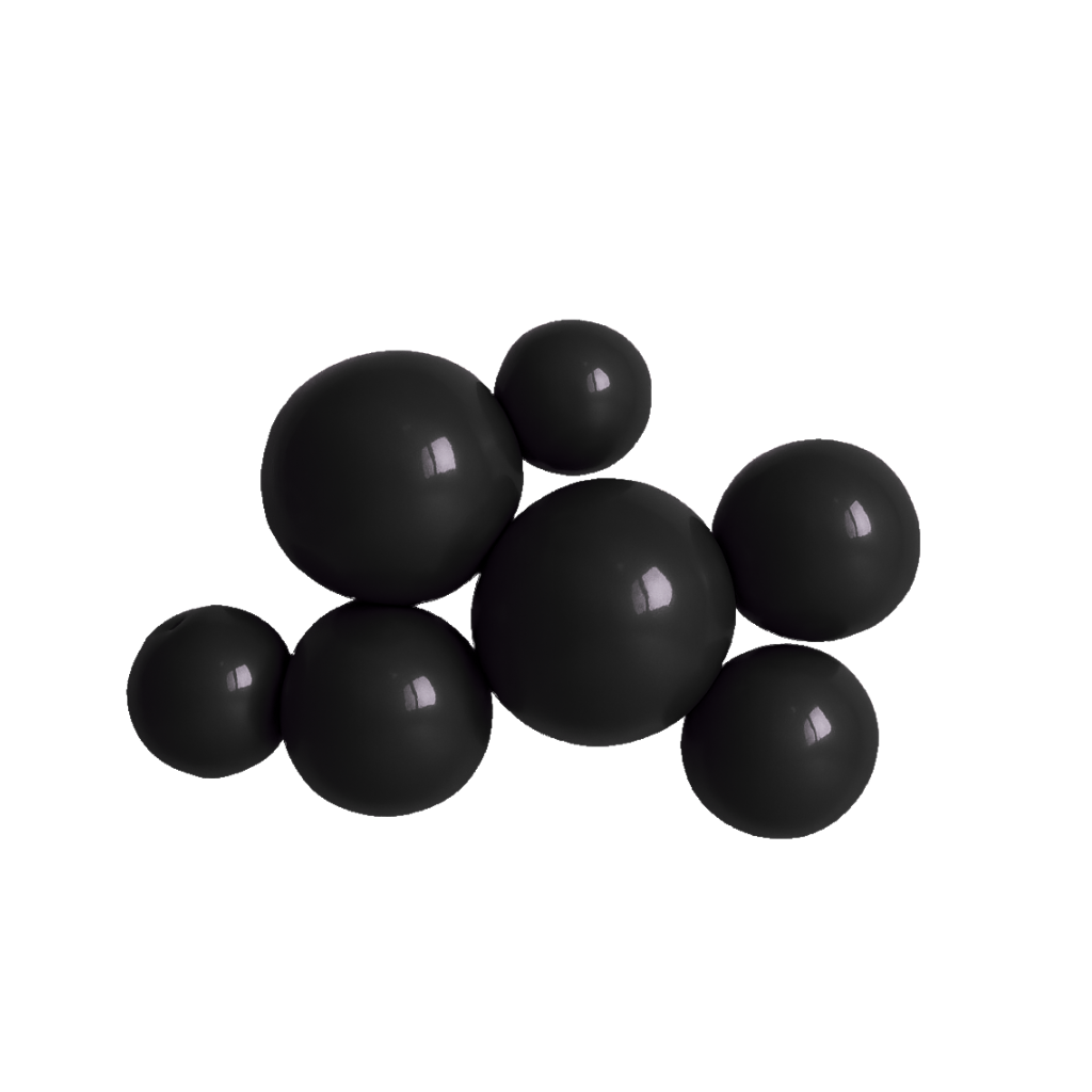 Reusable Black 7-Cluster Balloon Garland