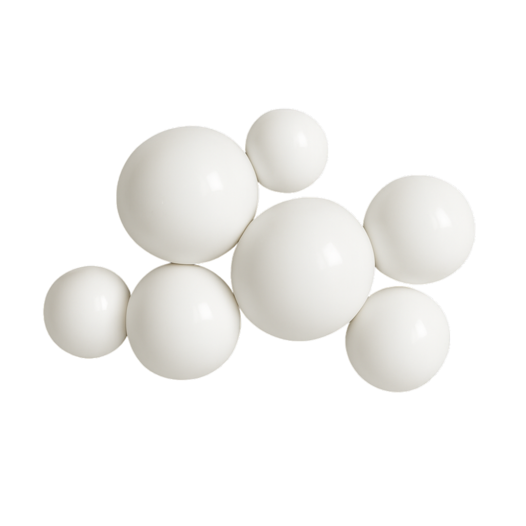 Limited Edition: Reusable Pearl White 7-Cluster Balloon Garland