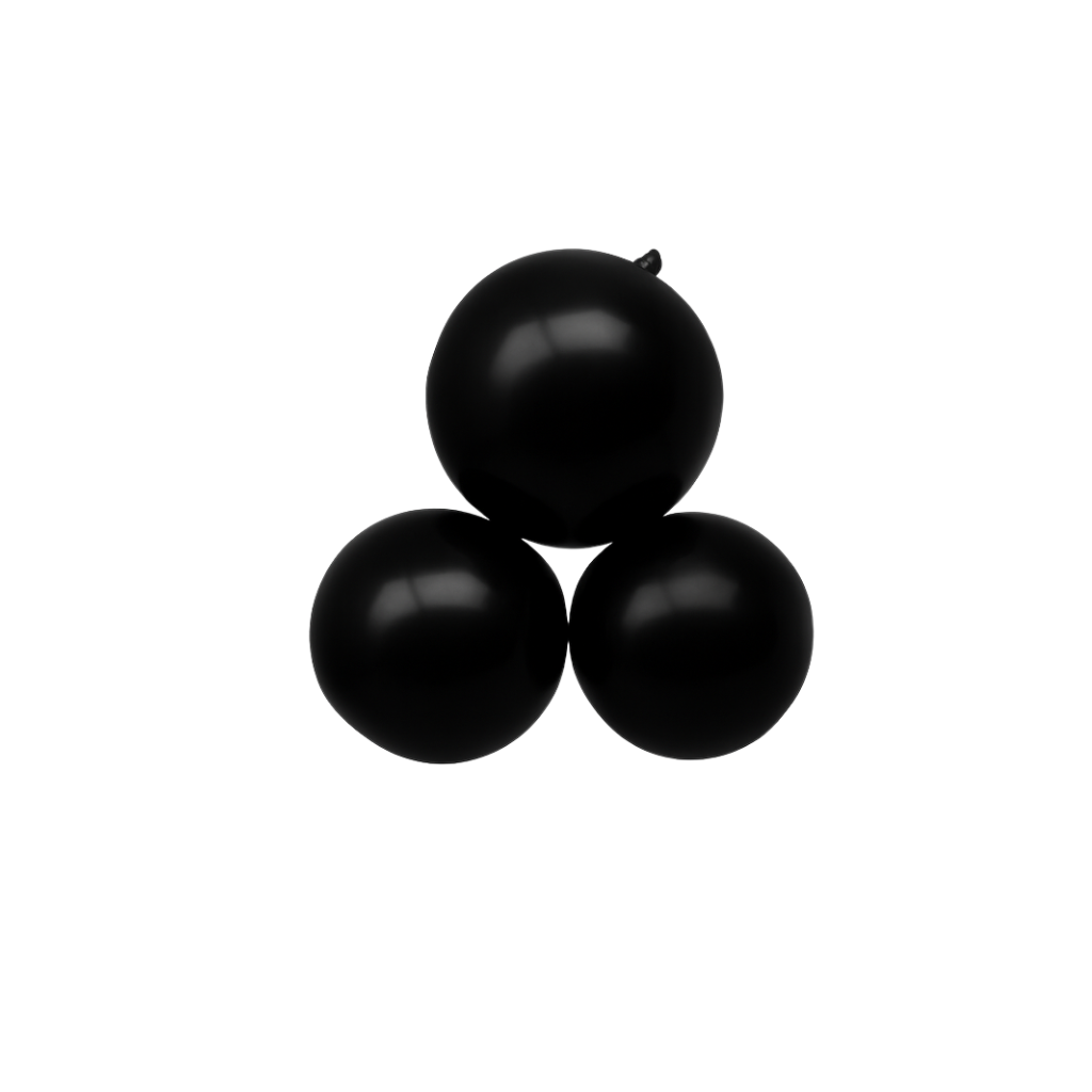 Reusable Black 3-Cluster Balloon Garland