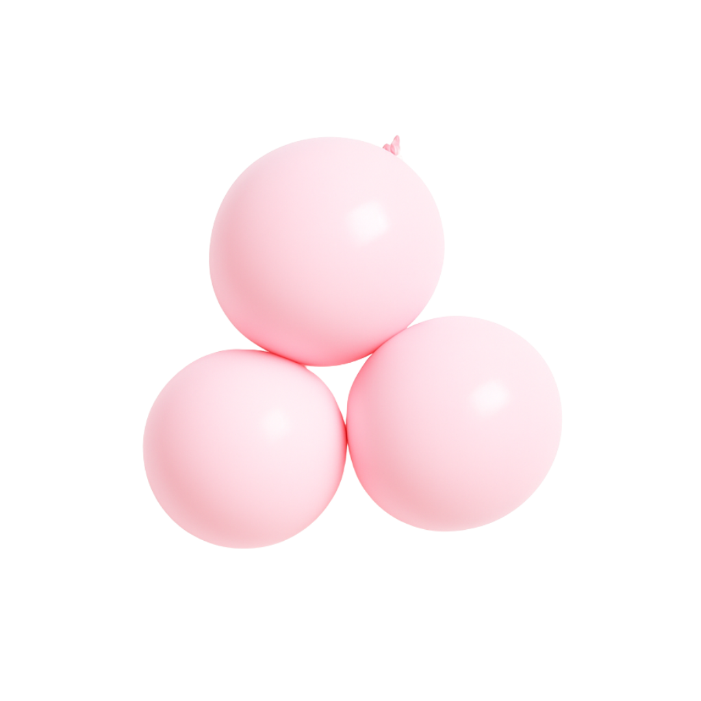 Reusable Pastel Pink 3-Cluster Balloon Garland