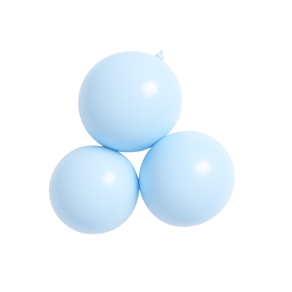 Reusable Pastel Blue 3-Cluster Balloon Garland