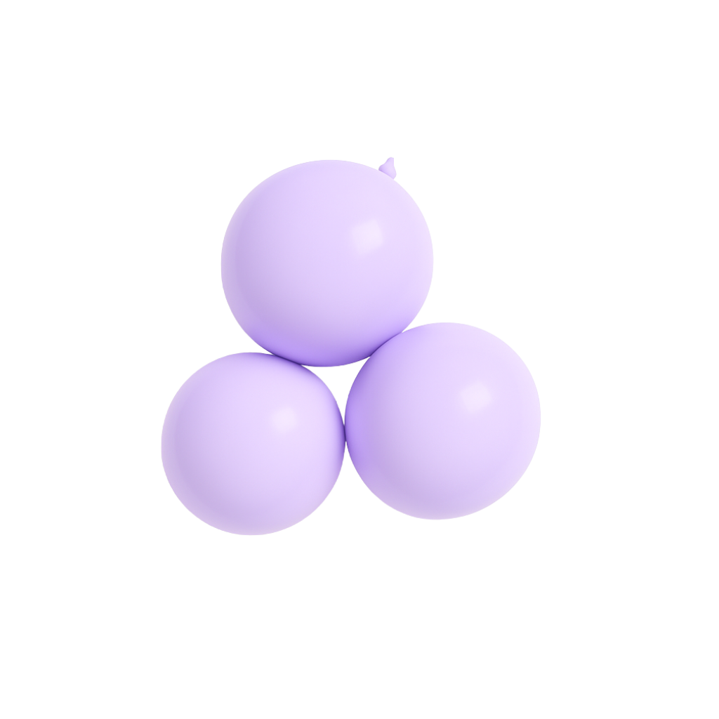 Reusable Purple 3-Cluster Balloon Garland