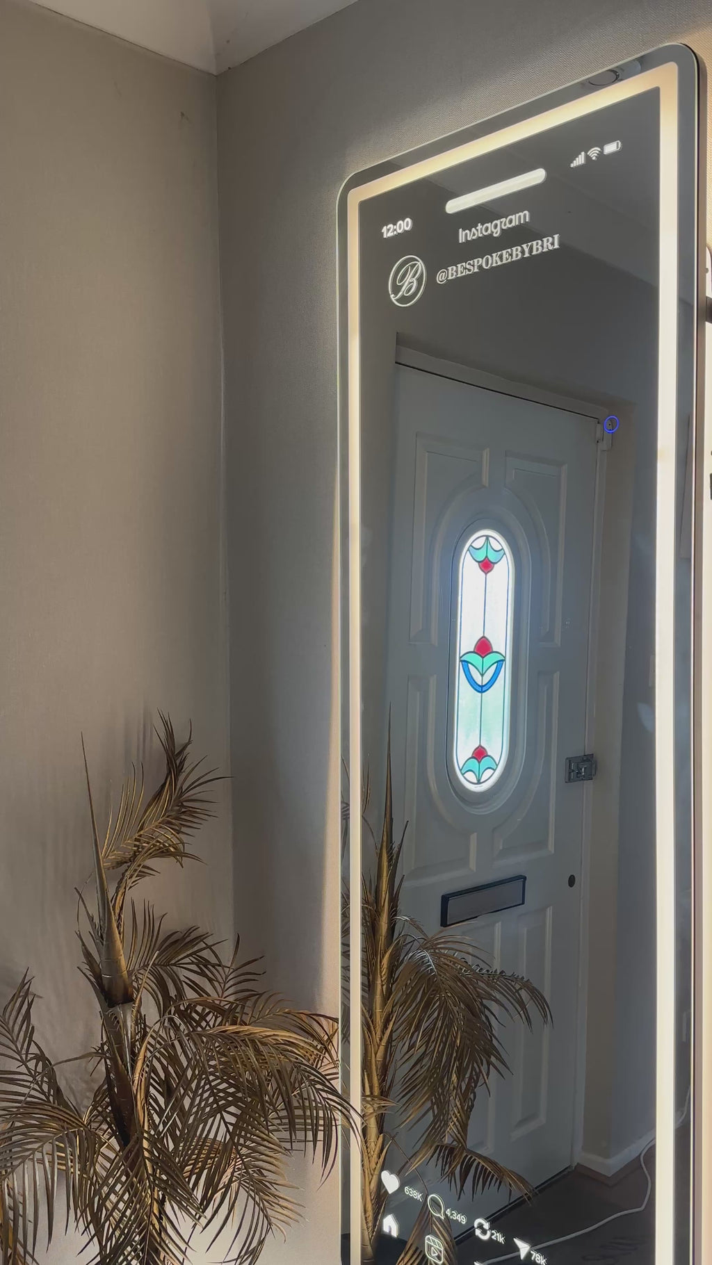 LIMITED EDITION - Full Length Custom Engraved Social Media | Instagram Mirror