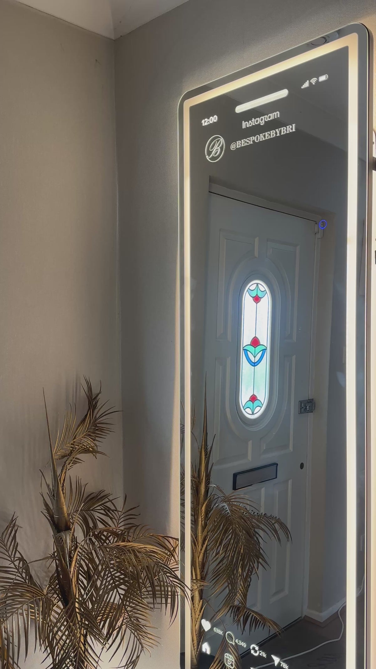 LIMITED EDITION - Full Length Custom Engraved Social Media | Instagram Mirror