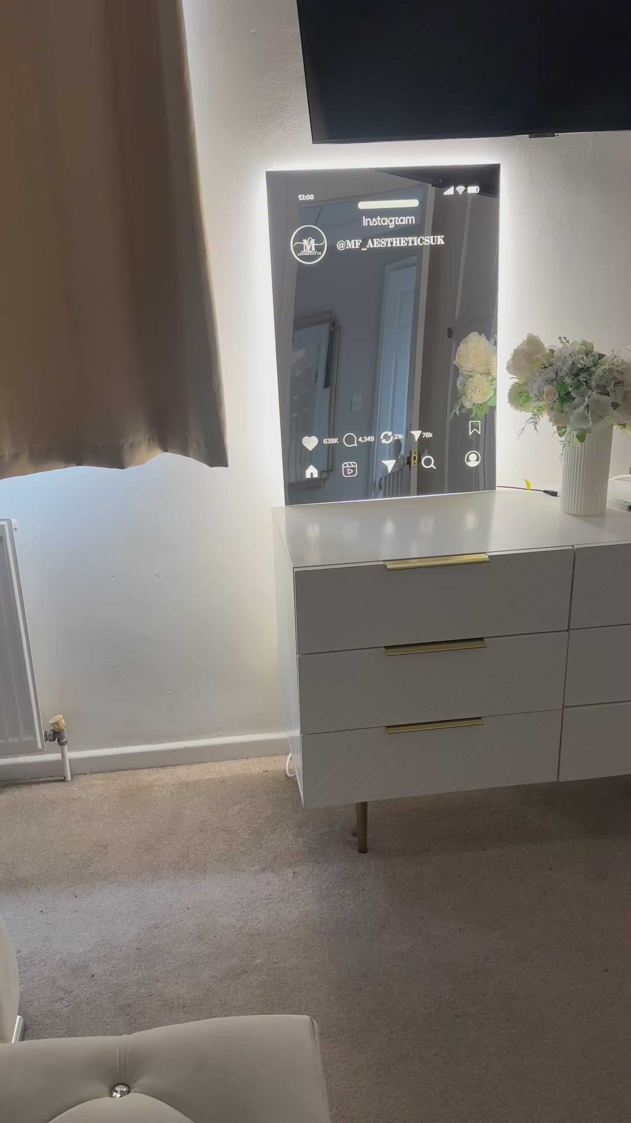 Custom Engraved Social Media | Instagram Mirror – LED Backlit