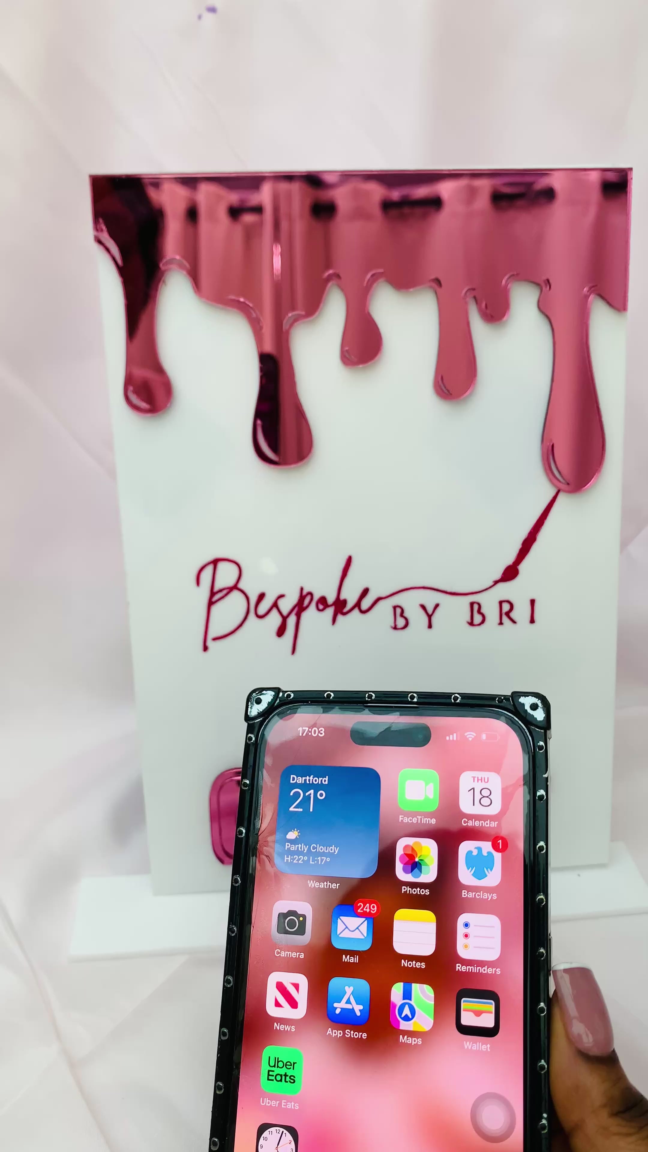 Custom Acrylic Social Media Stand