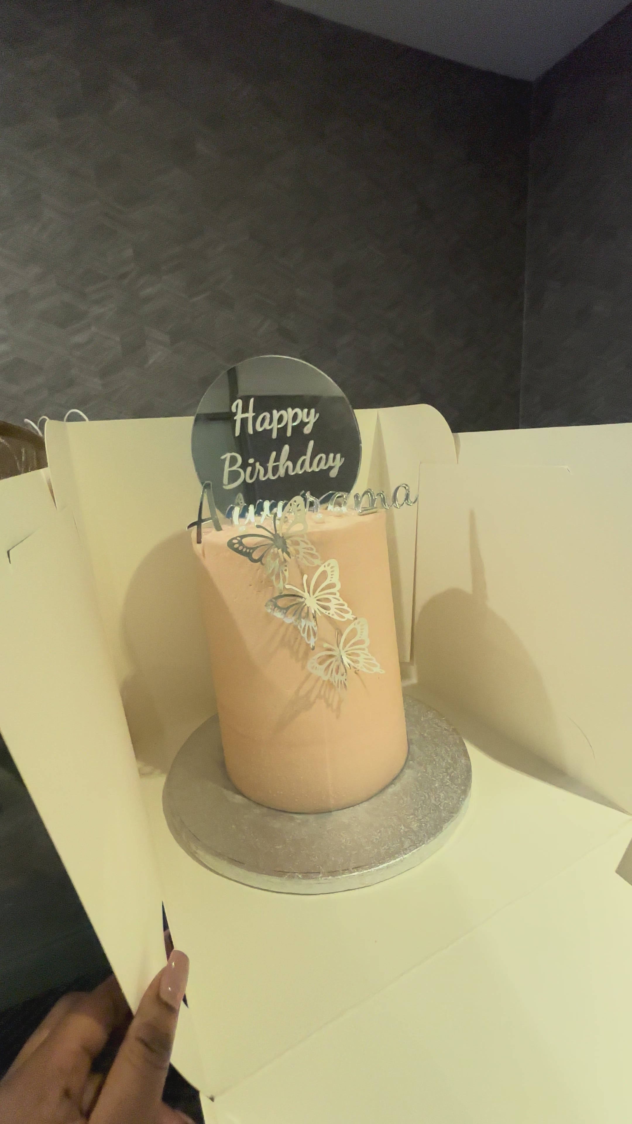 Personalised Silver Cake Topper