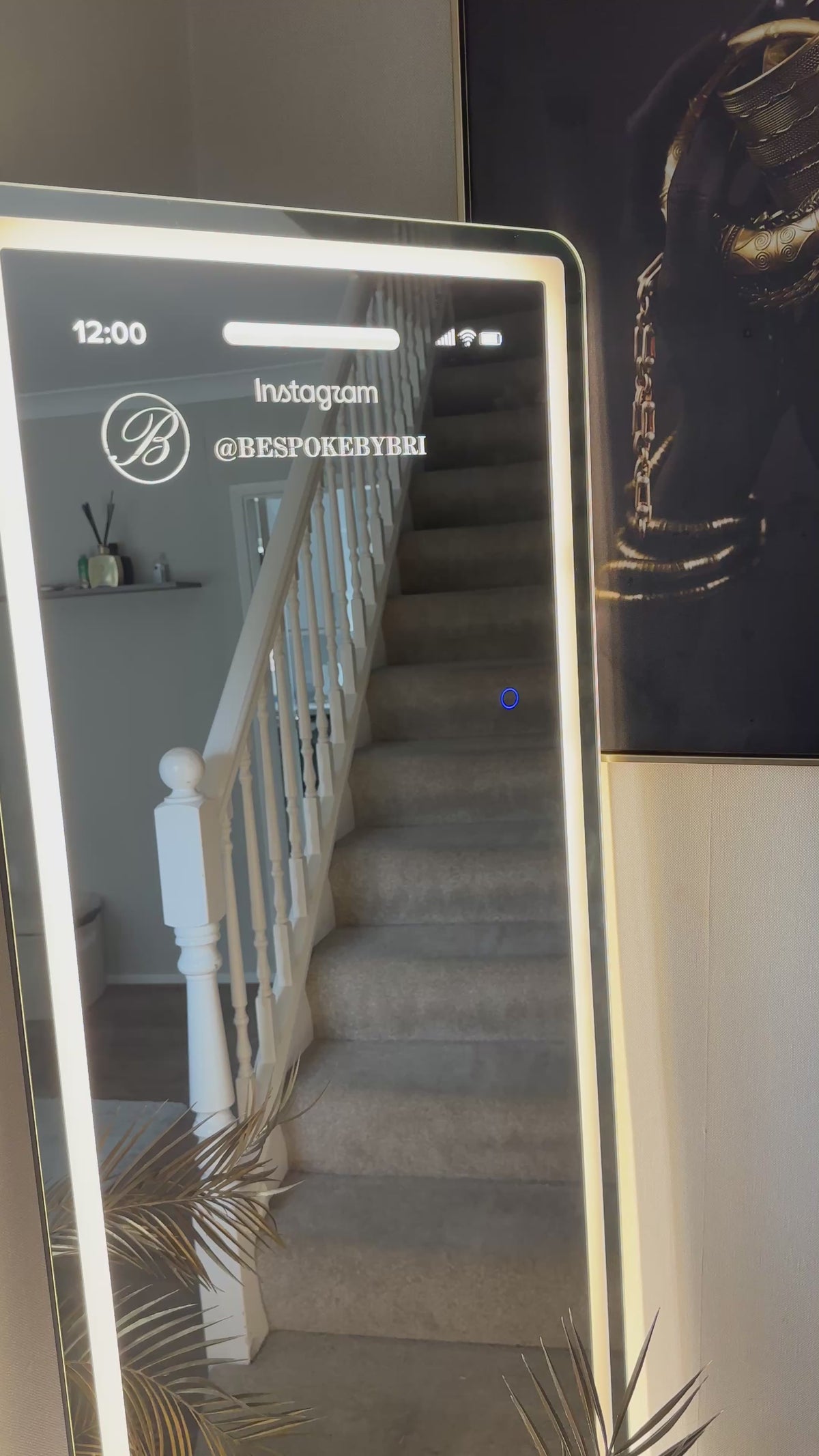 LIMITED EDITION - Full Length Custom Engraved Social Media | Instagram Mirror